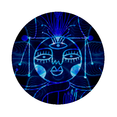 woomoonibiza moon kinetic woomoon woomoonibiza Sticker