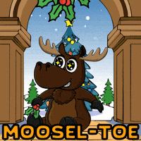 DoYouMoose christmas kiss holiday xmas GIF