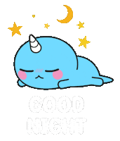 Tired Good Night Sticker by Naru Naru