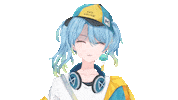 Shoshime smile evil vtuber blue hair Sticker