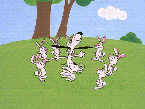 Its The Easter Beagle Charlie Brown Happy Dance GIF