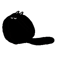 Black Cat Sticker by Prosa de Cora