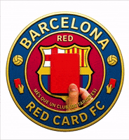 Red Card Barcelona Logo GIF