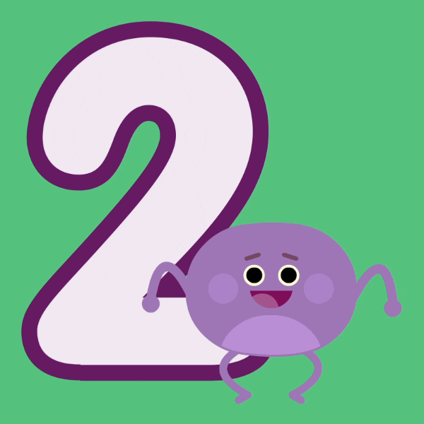 #cartoon #countdown #2 #bumblenums #happy #excited GIF by Super Simple