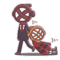 khayalanarts help trip nooo back to work Sticker