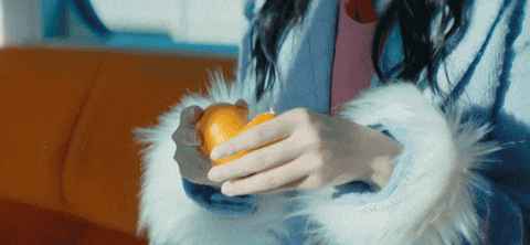 addamakpop giphyupload eating orange eat GIF