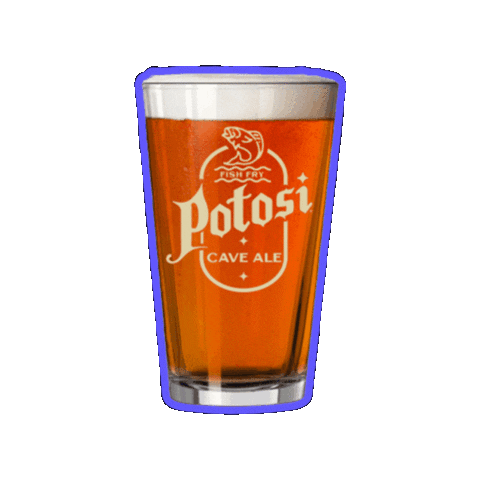 Fish Fry Amberale Sticker by Potosi Brewing Company