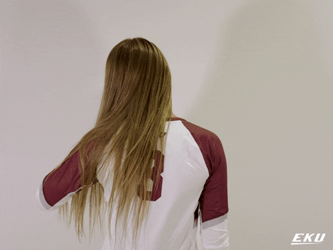 Eastern Kentucky Hair Flip GIF by EKU Sports
