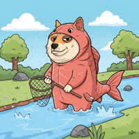 Wading Shiba Inu GIF by Doge Pound