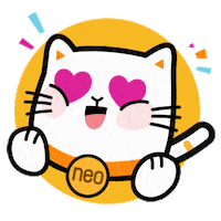 Cat Love Sticker by Bank Neo Commerce