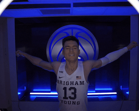 Byu Basketball Go Cougs GIF by BYU Cougars