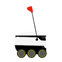 Robot Delivery Sticker by starshiprobots