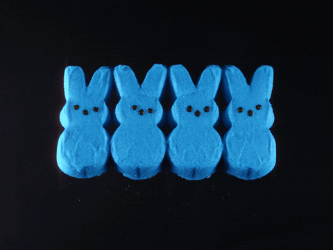 Marshmallow Peeps Candy GIF by Bronwyn Maloney