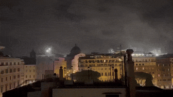 Fireworks Light Up Rome Skyline on New Year's Eve