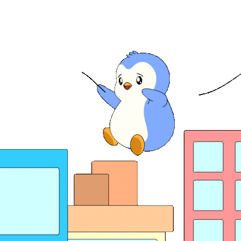 Coming New York Sticker by Pudgy Penguins