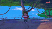 animation jump GIF by MONCHHICHI