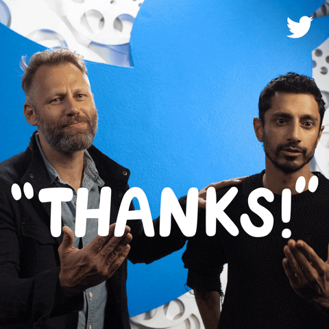 Riz Ahmed Thanks GIF by Twitter