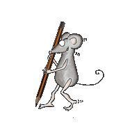 Mouse Writing Sticker