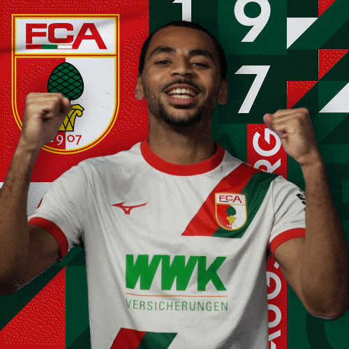 Happy Football GIF by FC Augsburg 1907