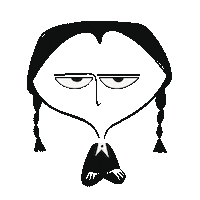 The Addams Family Halloween Sticker by Valeria Weerasinghe