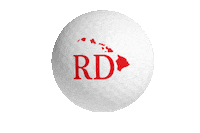 RogerDunnHawaii aloha maui honolulu golfball Sticker