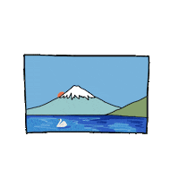 lyhart sun mountain fuji lyhart Sticker