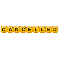 cancelled Sticker by Words With Friends