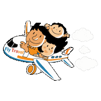 flytravelgoo fly paris flying familia Sticker