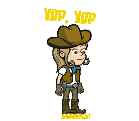 Wild West Yes Sticker by MUNNYCAT