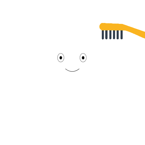 Morning Brushing Sticker by Prof. Jonke