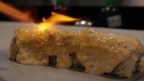 trapperssushi giphygifmaker sushi flame trappers GIF