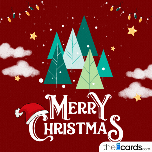 theecards stars xmas merry christmas happy holidays GIF