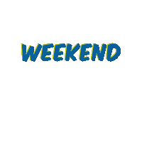 Blue And Yellow Weekend Sticker by van Hunnik Reclame