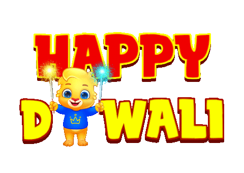 Festival Of Lights Diwali Sticker by Lucas and Friends by RV AppStudios