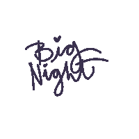 Big Night Typography Sticker