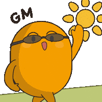 Crypto Gm Sticker by Fractal Bitcoin