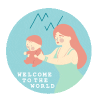 Naissance Welcome To The World Sticker by MintyWendy