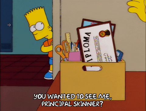 bart simpson diploma GIF