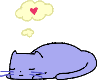 Tired Cat Sticker by javadoodles