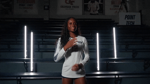 Georgia Tech Volleyball GIF by Georgia Tech Yellow Jackets