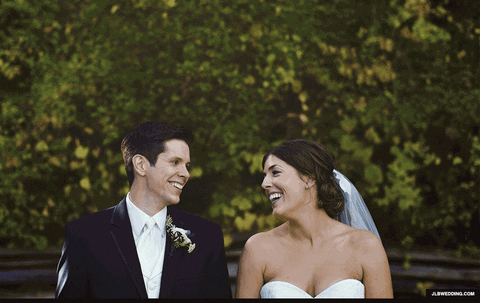 wedding laugh GIF