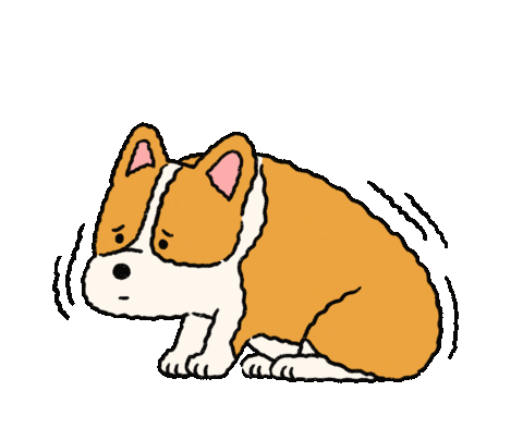 Eatmushroom giphyupload dog illustration life Sticker