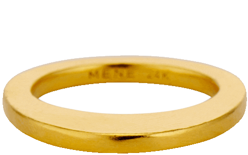 mene24k giphyupload gold jewelry ring Sticker