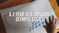 The Olympic Games Logos as Interpreted by a Three-Year-Old