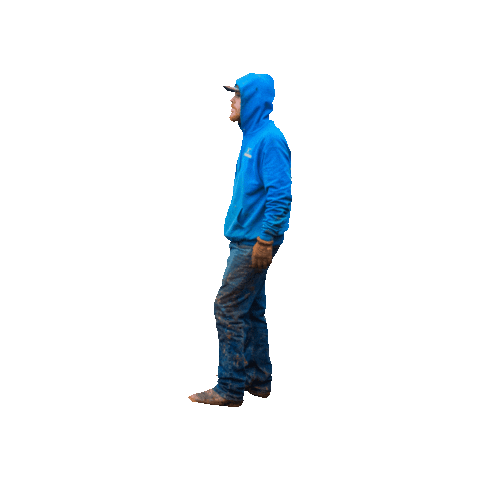 Construction Worker Blue Hoodie Sticker by JC Property Professionals