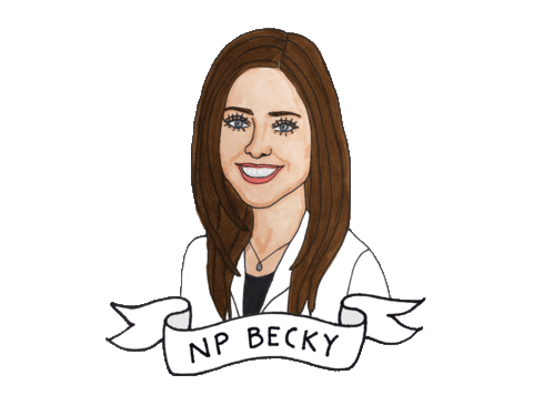 Np Becky Sticker by Red River Dermatology