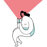 girl read Sticker by carmelacaldart