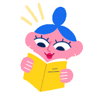 Girl Read Sticker by Lavilletlesnuages