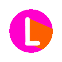 Pink Orange Sticker