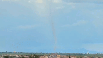 Landspout Spotted Over Tucson During Severe Thunderstorms